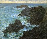 The Rocks Of Belle-Lle by Claude Monet